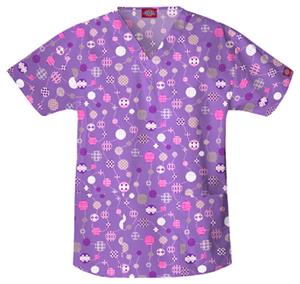 Dickies Women's EDS Print V-Neck Scrub Tops