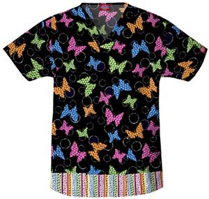 Dickies Women's EDS Print V-Neck Scrub Tops