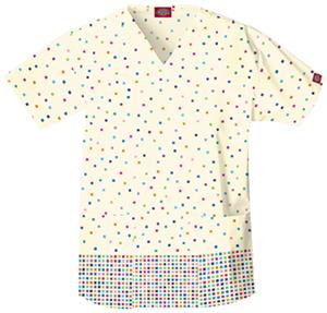 Dickies Women's EDS Print V-Neck Scrub Tops