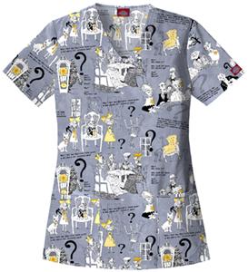 Dickies Women's EDS Print V-Neck Scrub Tops