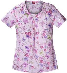 Dickies Women's Fashion Print Rnd Neck Scrub Tops