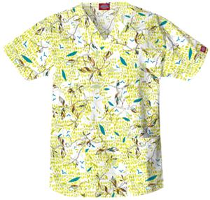 Dickies Women's EDS Print V-Neck Scrub Tops