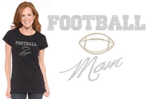 In Your Face Apparel Misses Football Mom Bling Tee