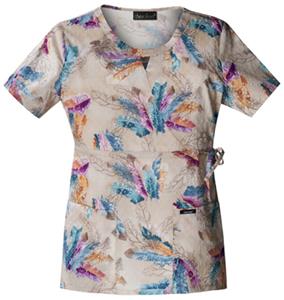 Cherokee Women's Runway Mock Wrap Scrub Tops