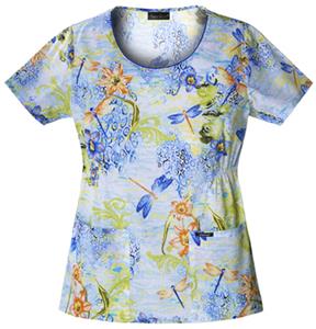 Cherokee Women's Runway Round Neck Scrub Tops