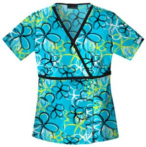 Cherokee Women's Runway Mock Wrap Scrub Tops