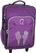 Kids Bling Rhinestone Angel Wing Suitcase W Cooler