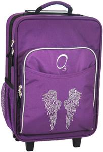 Kids Bling Rhinestone Angel Wing Suitcase W Cooler