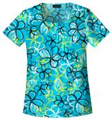 Cherokee Women's Runway Pin-tuck Scrub Tops
