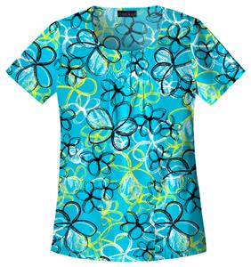 Cherokee Women's Runway Pin-tuck Scrub Tops