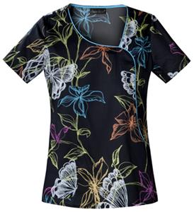 Cherokee Women's Runway Mock Wrap Scrub Tops