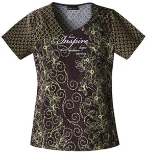 Cherokee Women's Runway Asymetrical Neck Scrub Top