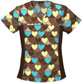 Cherokee Women's Flexibles Print V-Neck Scrub Tops Cherokee Women's Flexibles Print V-Neck Scrub Tops