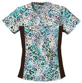 Cherokee Women's Flexibles Print V-Neck Scrub Tops