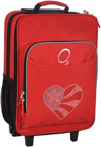 O3 Kids Flag Heart Red Suitcase With Cooler