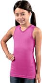 LAT Sportswear Girls Racer Back Longer Length Tank