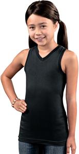 LAT Sportswear Girls Racer Back Longer Length Tank