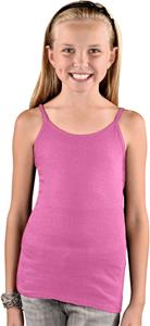 LAT Sportswear Girls Spaghetti Strap Longer Tank