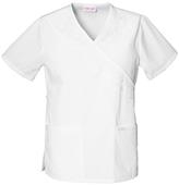 Cherokee Women's Fashion Mock Wrap Scrub Tops