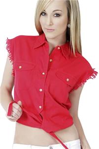 Cotton Heritage Ladies Sleeveless Biker Shirt 