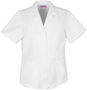 Cherokee Women's Pro White Lapel Collar Scrub Tops