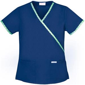 Cherokee Women's Fashion Mock Wrap Scrub Tops
