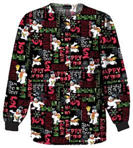 Cherokee Tooniforms Ho Ho Frosty Scrub Jackets
