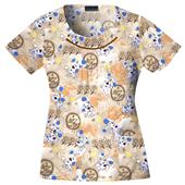 Cherokee Tooniforms Natural Blue Scrub Tops