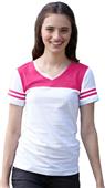 LAT Sportswear Jr V-Neck Football Tee