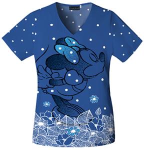 Cherokee Tooniforms Minnie Kisses Scrub Tops