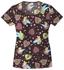 Cherokee Tooniforms Tink Pop Scrub Tops