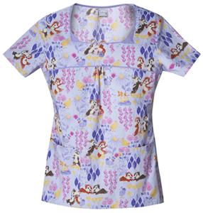 Cherokee Tooniforms Flower Friends Scrub Tops