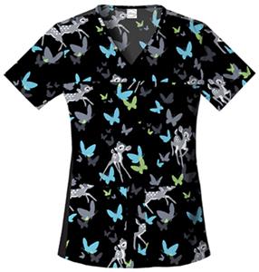Cherokee Tooniforms Butterfly Bambi Scrub Tops