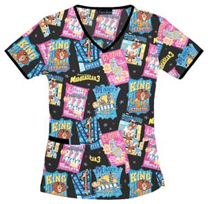 Cherokee Tooniforms Madagascar Circus Scrub Tops