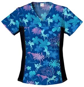 Cherokee Tooniforms Bambi Meadow Scrub Tops