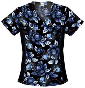 Cherokee Tooniforms Blue Is The New Blk Scrub Tops