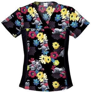 Cherokee Tooniforms Poohka Dot Scrub Tops