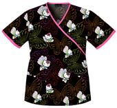 Cherokee Tooniforms Dots Of Butterflies Scrub Tops