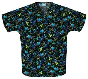 Cherokee Women's H.Q. Print V-Neck Scrub Tops