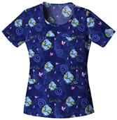 Cherokee Love This Life Scoop Neck Scrub Tops