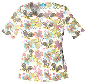Cherokee Women's H.Q. Print V-Neck Scrub Tops