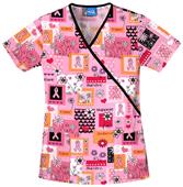 Cherokee Women's H.Q. Print Mock Wrap Scrub Tops Cherokee Women's H.Q. Print Mock Wrap Scrub Tops