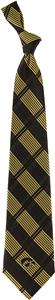 Eagles Wings NCAA Iowa Woven Plaid Tie