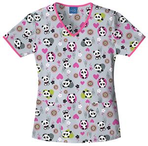 Cherokee Women's H.Q. Print V-Neck Scrub Tops