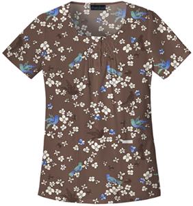 Cherokee Women's Flexibles PR Pin-Tuck Scrub Tops