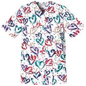 Cherokee Women's Basic Print Snap Front Scrub Top Cherokee Women's Basic Print Snap Front Scrub Top