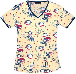 Cherokee Women's PF I Love You Scrub Tops