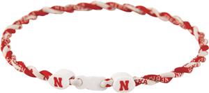 Eagles Wings NCAA Nebraska Titanium Twist Necklace