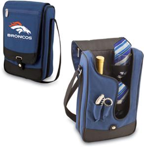 Picnic Time NFL Denver Broncos Navy Wine Tote