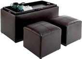 Convenience Concepts Storage Bench with Ottomans Convenience Concepts Storage Bench with Ottomans